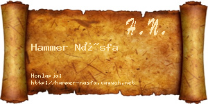 Hammer Násfa névjegykártya